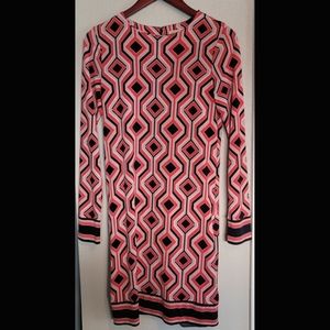 MICHAEL KORS Long Sleeve 70s Print Dress